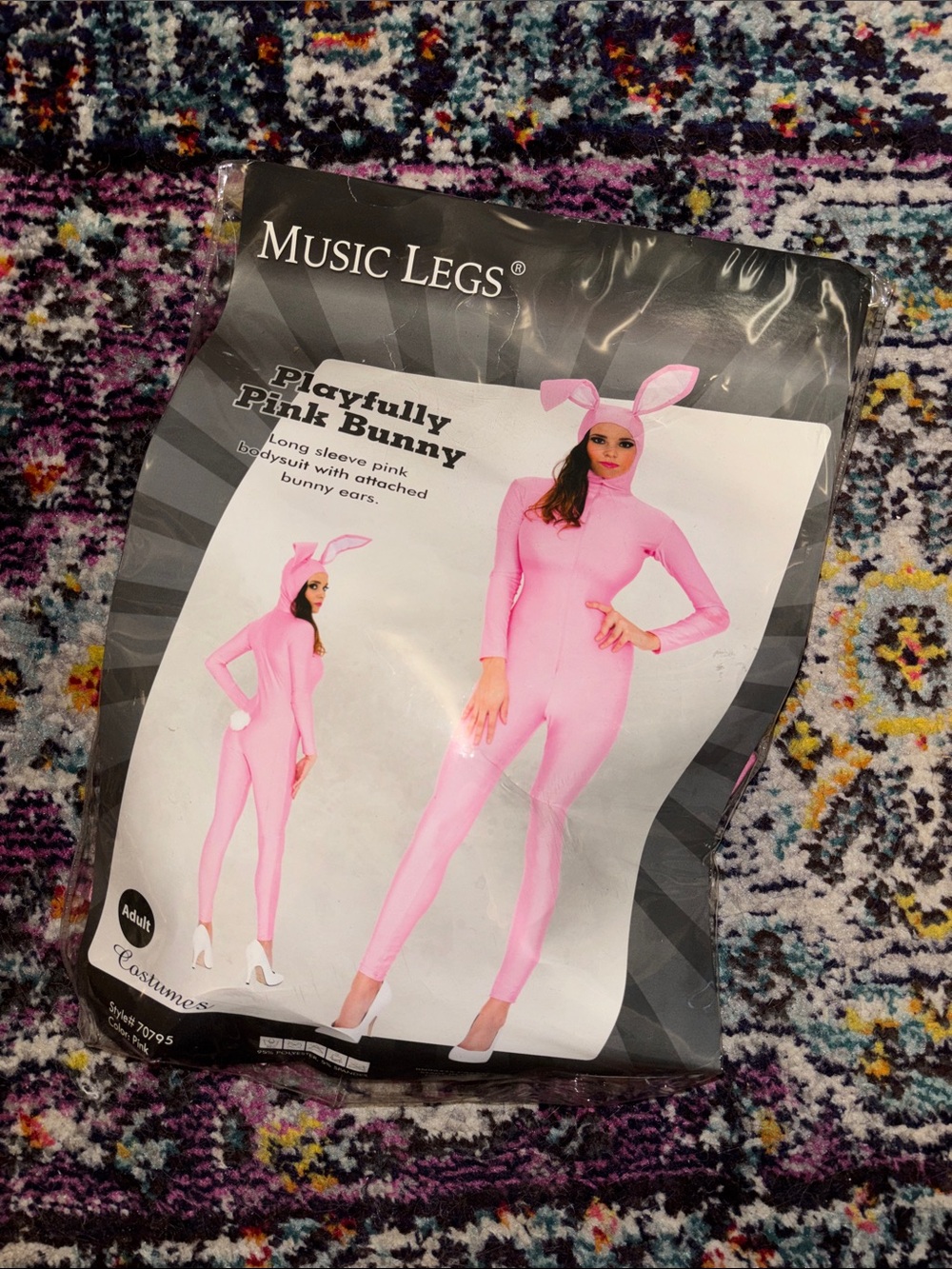 Music Legs Pink Bunny Jumpsuit women’s Costume